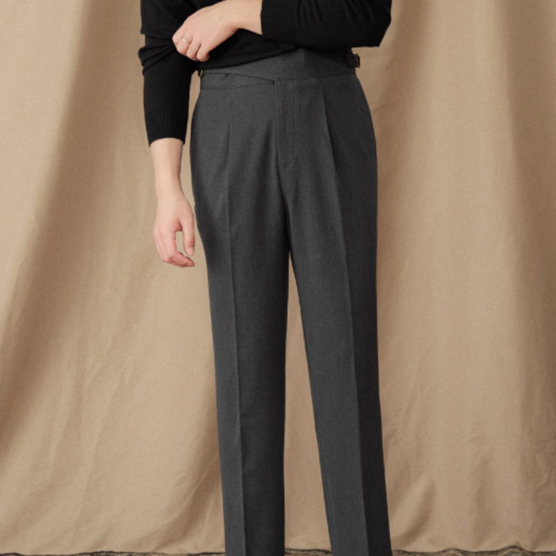 Men's  Lausanne Wool Blend Straight Fit Gurkha Trousers