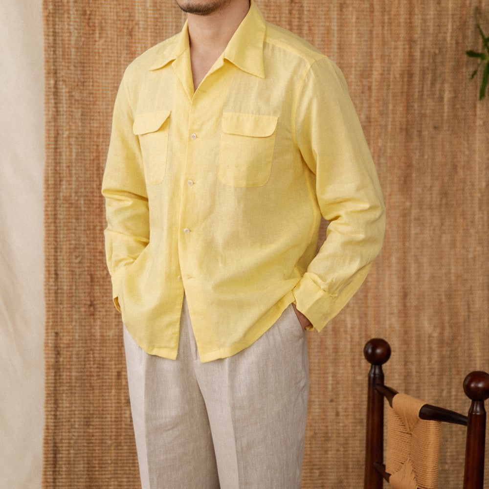 Men's Vineyard Linen-Cotton Blend Shirt