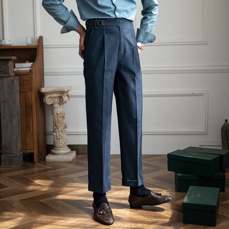 Men's Denim Straight-Fit Trousers