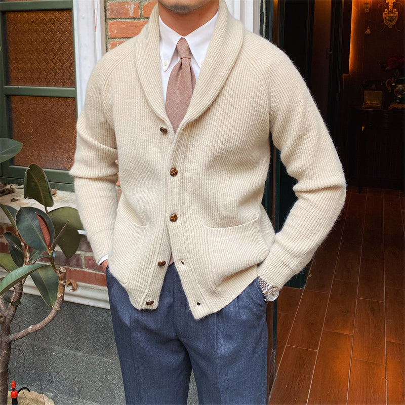 Men's Bond Street Shawl Collar Knitted Cardigan