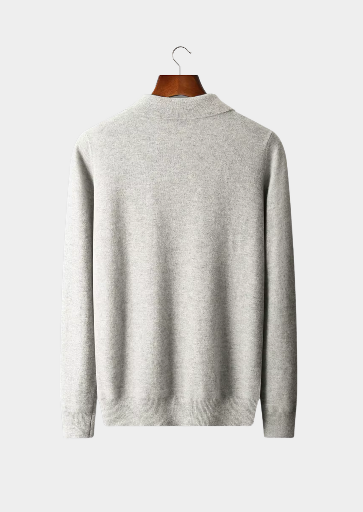 Men’s Wool Half-Zip Polo Shirt