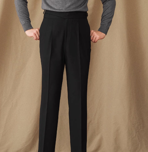 Men's  Lausanne Wool Blend Straight Fit Gurkha Trousers