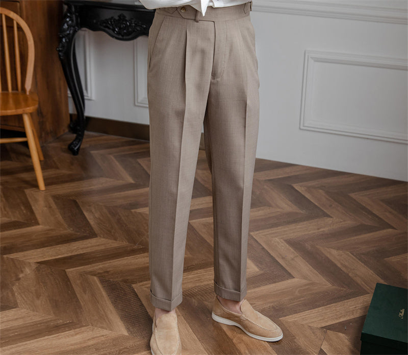 Antibes Straight Fit Single Pleated Trousers