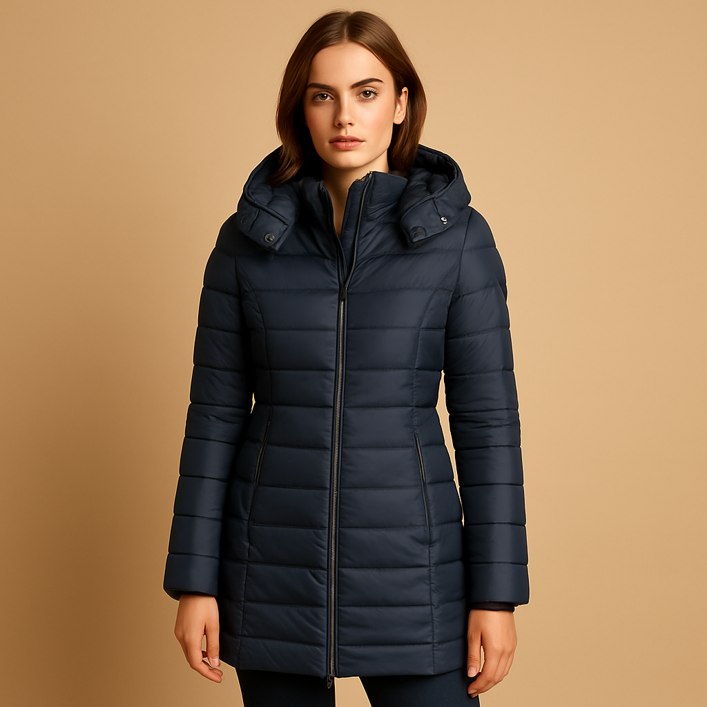 Women's Lightweight Puffer Jacket with Hood, Warm, Insulating and Breathable
