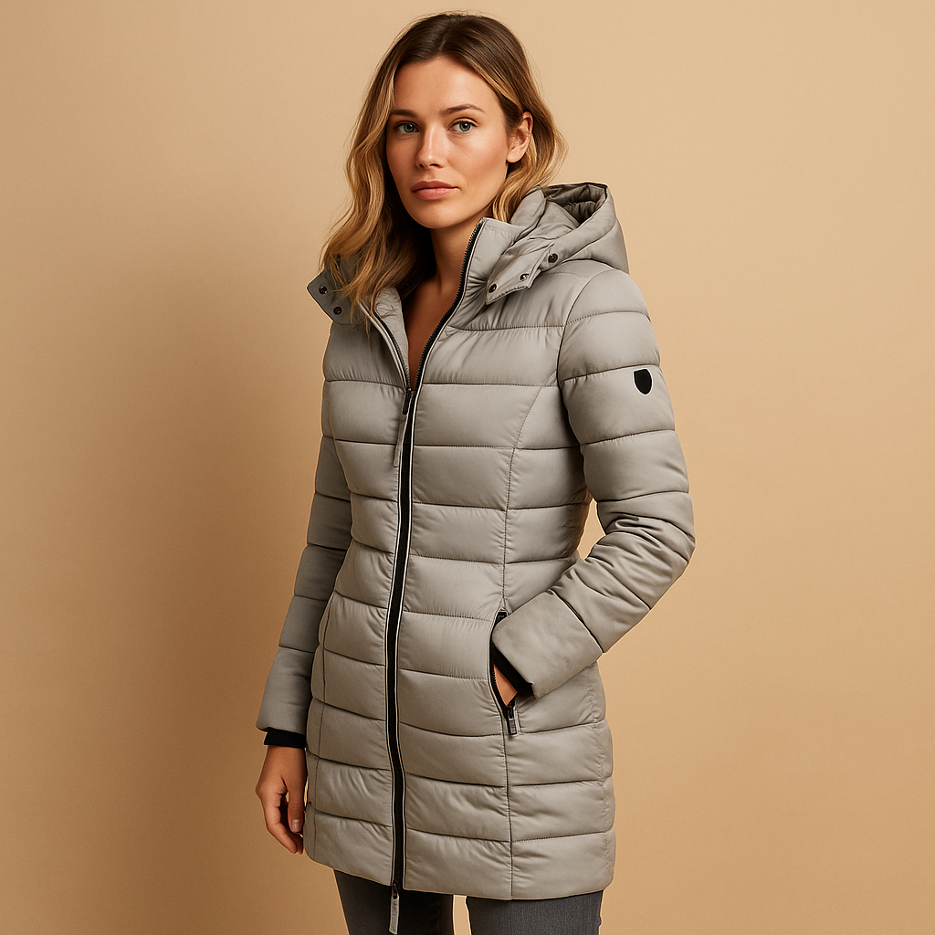 Women's Lightweight Puffer Jacket with Hood, Warm, Insulating and Breathable